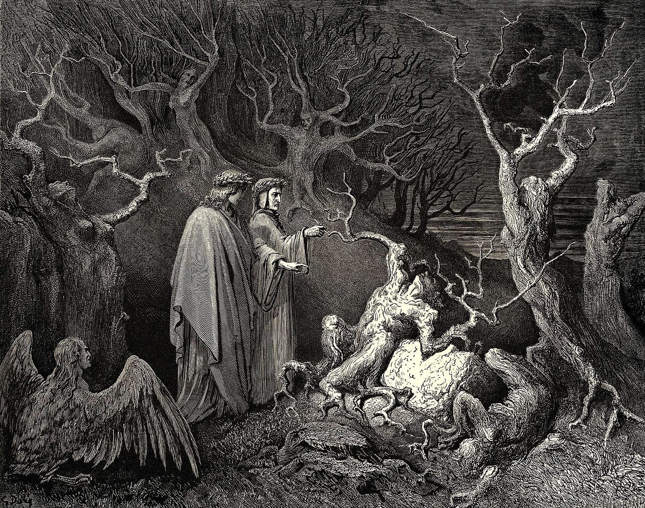 Gustave Doré, The Inferno, Canto 13,&nbsp;etching print