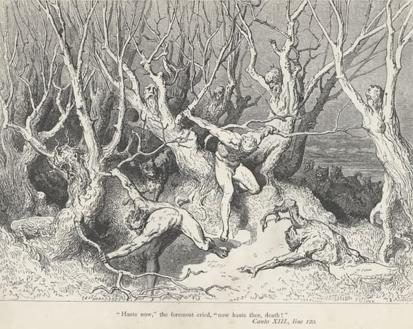 The Inferno, Canto 13, Etching by Gustave Dore